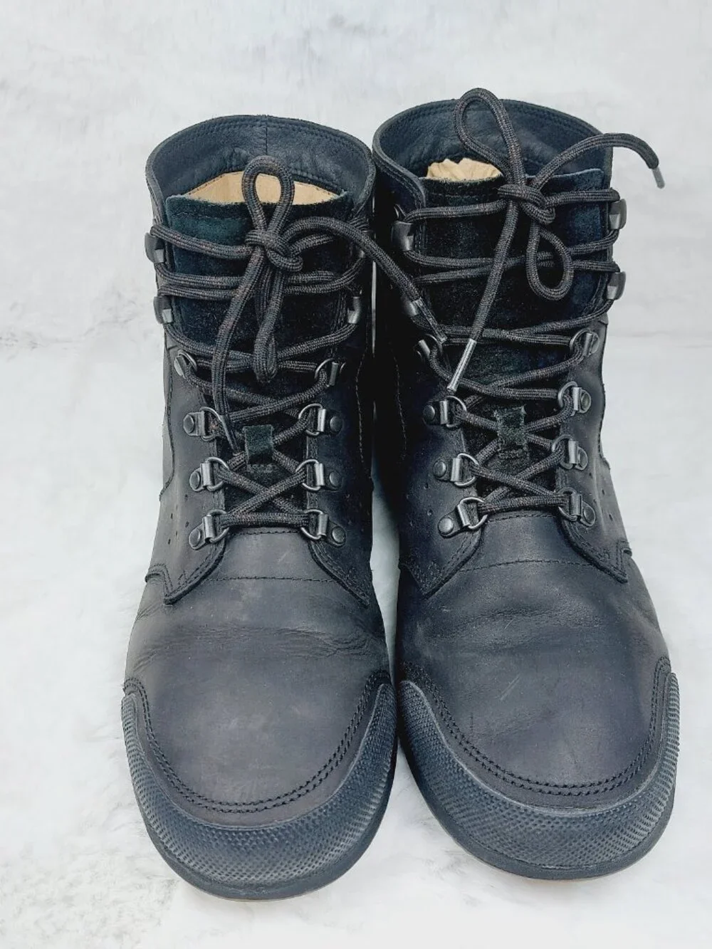 Sorel Men's Black Ankeny Leather Lace-Up Mid Trail Ankle Hiking Boots Size 11.5